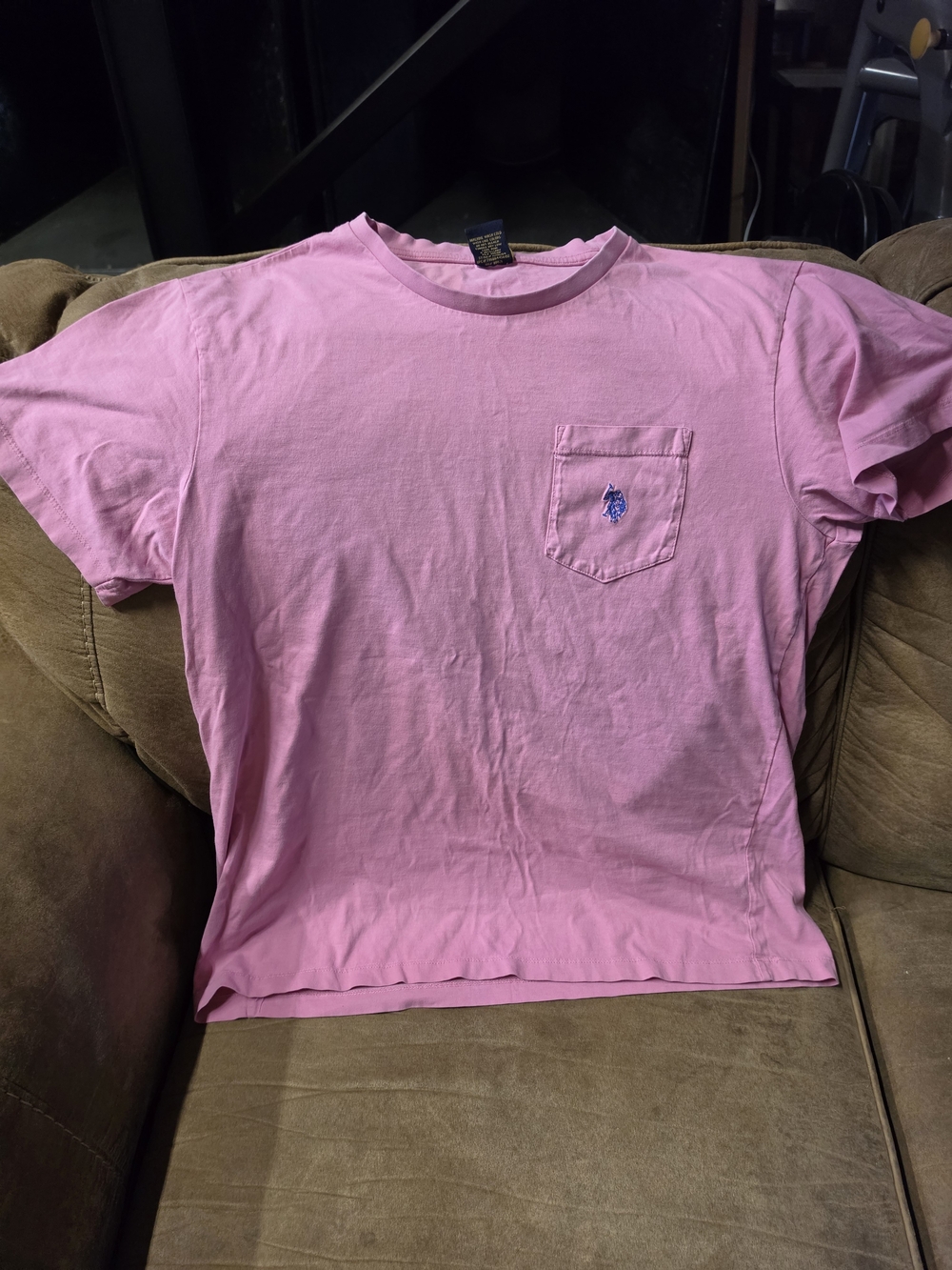 Polo by Ralph Lauren Pink Short Sleeve Pocket Tee with Embroidered Pony